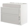 White Base Cabinet with Sink and Waste Sorting V34177