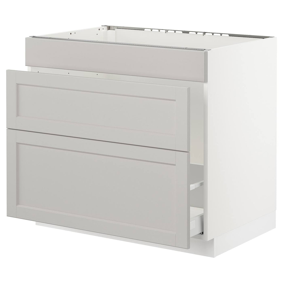 White Base Cabinet with Sink and Waste Sorting V34177