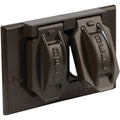 1PACK Horizontal Mount Duplex Aluminum Bronze Weatherproof Outdoor Outlet Cover A654