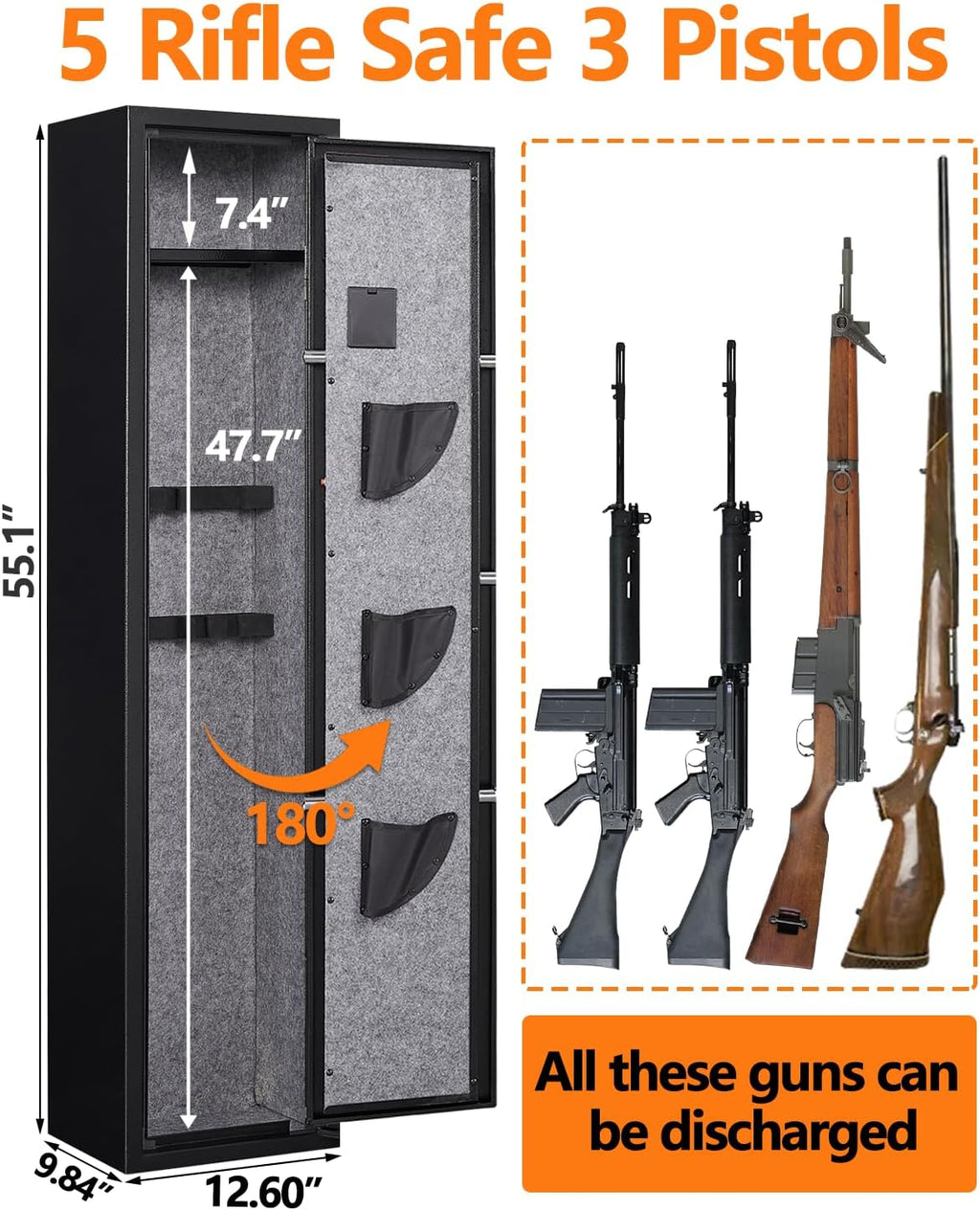 Gun Safe with Adjustable Dividers & Racks O4679