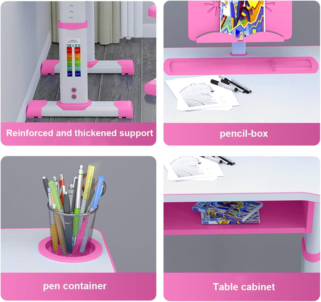 Adjustable Study Desk and Chair Set with Bookstand N128270