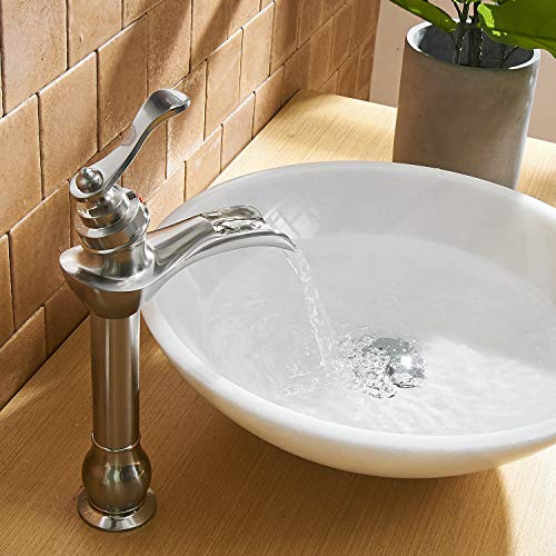 Brushed Nickel Single-Handle Vessel Sink Faucet O32113