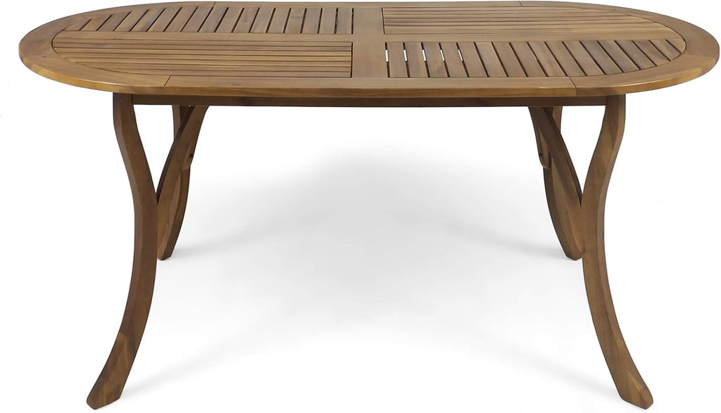 Teak Acacia Wood Oval Dining Table F74845