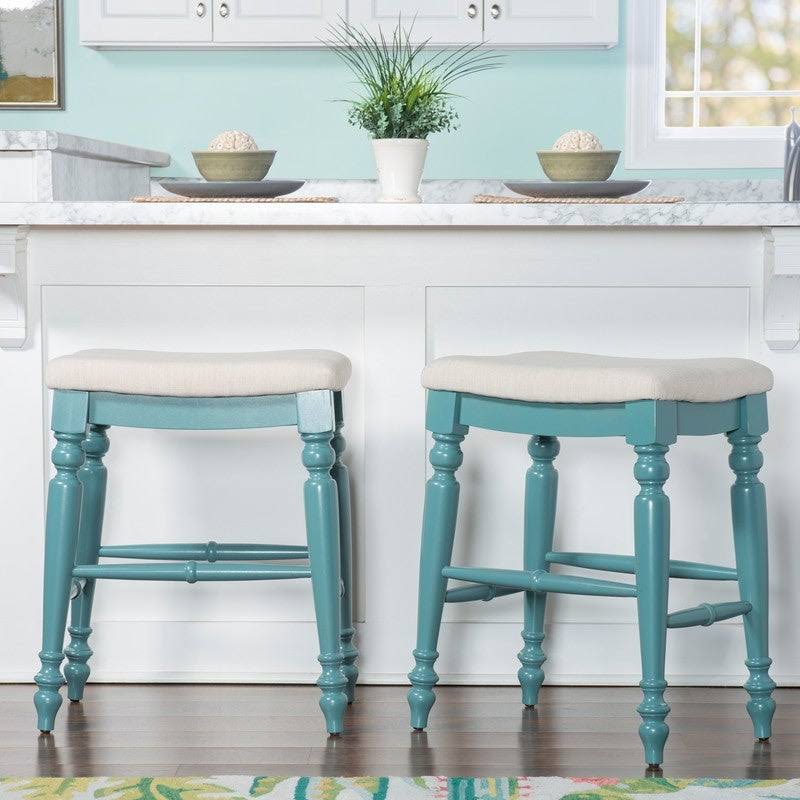 Blue Backless Counter Stool U468415