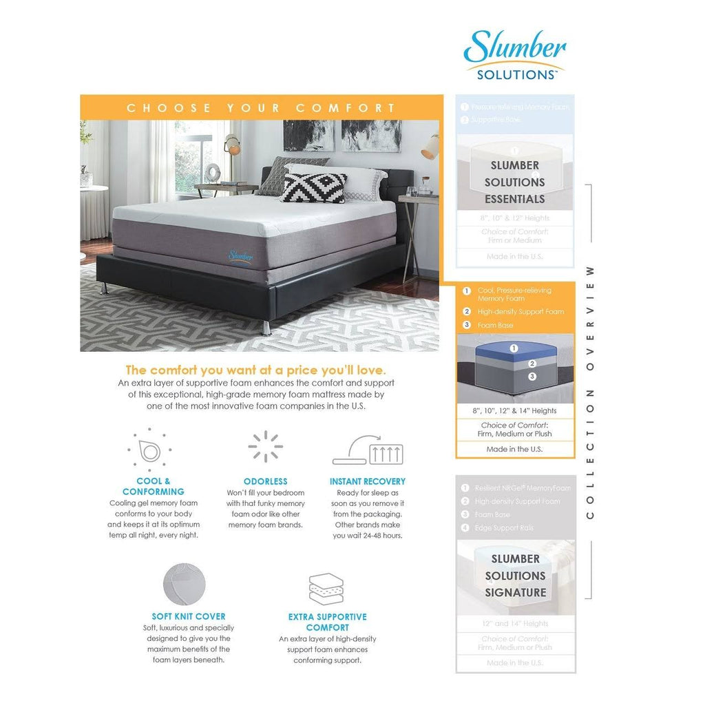 White Twin Memory Foam Mattress E727433