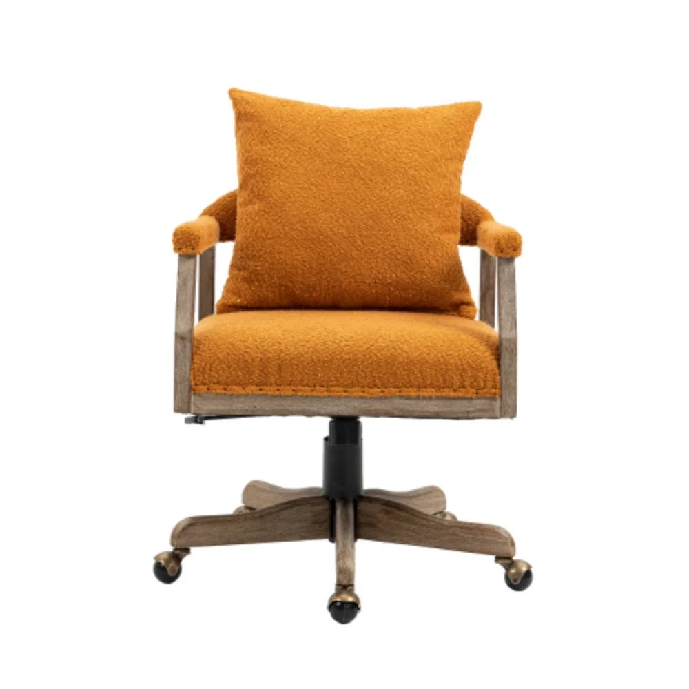 Orange Adjustable Swivel Fabric Office Chair K776593