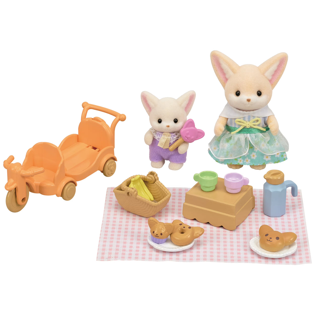 Sunny Picnic Set Dollhouse Playset with 2 Collectible Figures and Accessories G71665