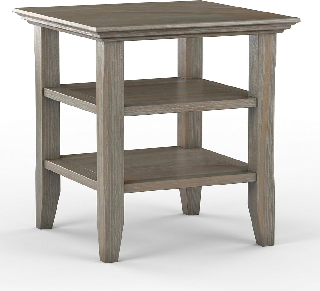 Distressed Grey End Table C3627