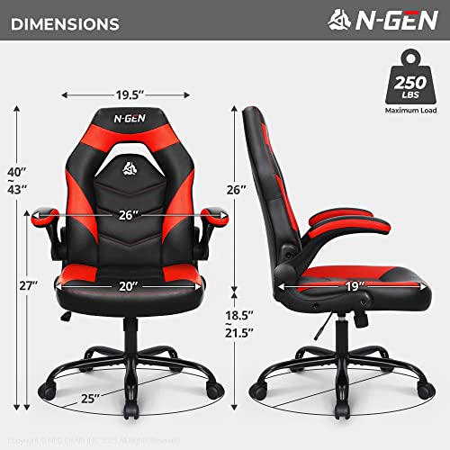 Black Ergonomic PU Leather Computer Chair with Lumbar Support O6374