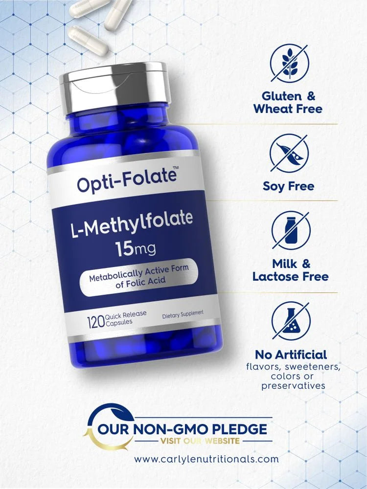 L Methylfolate 15mg 120 Capsules O79381