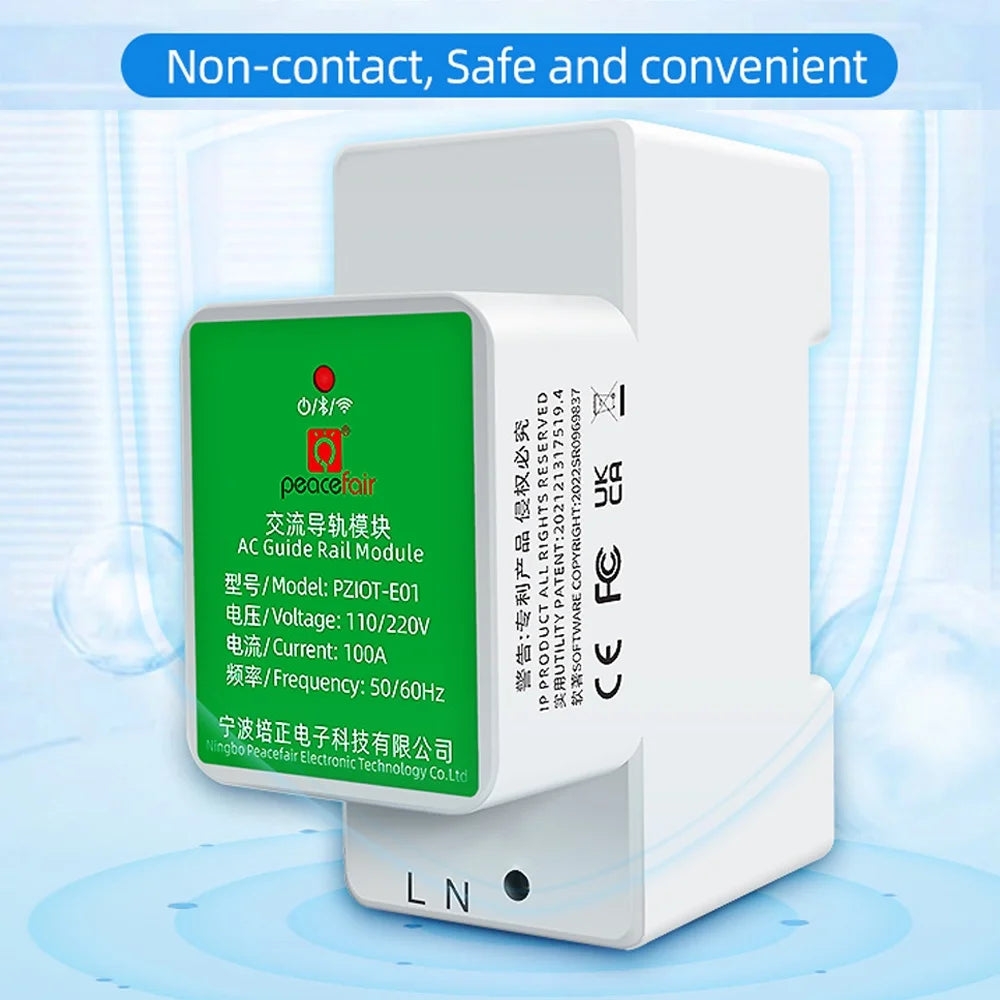 Single-phase Wifi Electricity Meter DIN Rail Voltage and Current Meter B225822