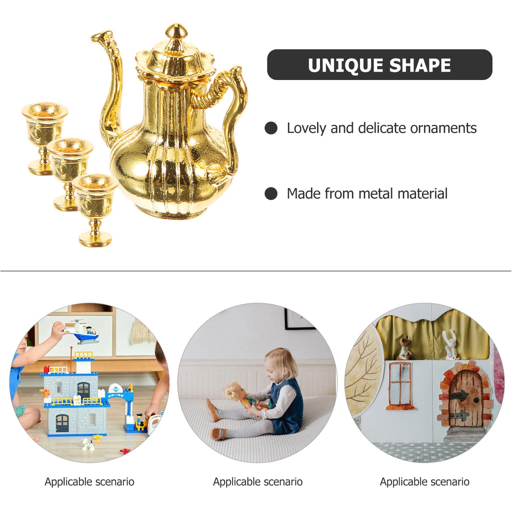 Miniature Metal Flask Kitchen Tea Set Toys J770