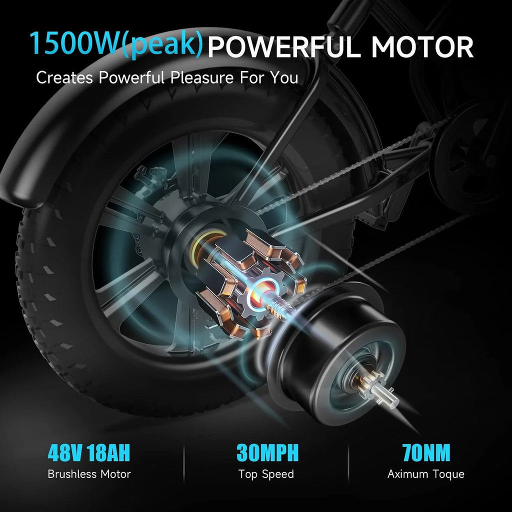 20" Fat Tire Electric Bike with 1500W Motor K18662