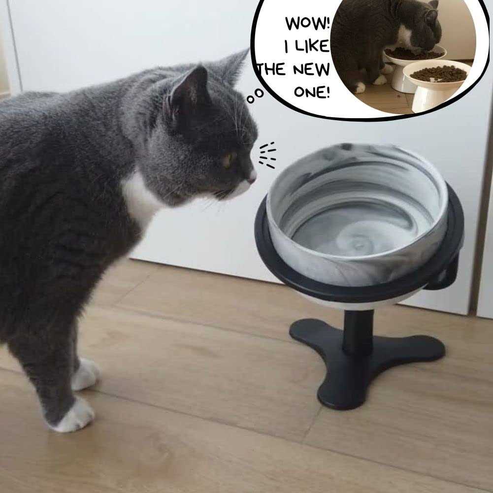 Adjustable Raised Cat Food Bowl Q491