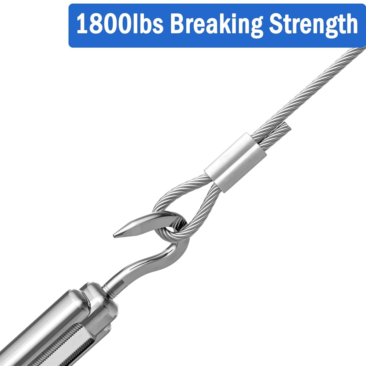 1/8 316 Stainless Steel Cable, 800FT, 7 x 7 Strands Construction C49473