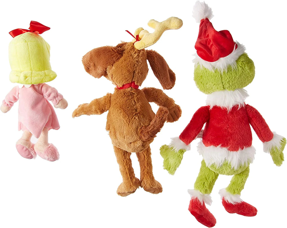 Multicolor Christmas Special Set of 3 Plush Toys V695827