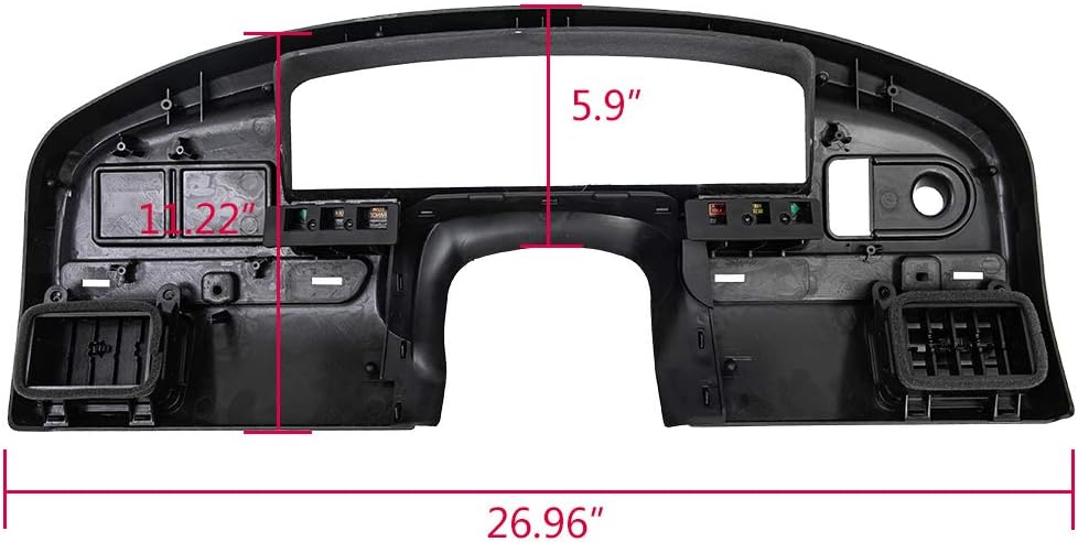 Dash Instrument Cluster Panel Bezel Compatible with Ford F150 F250 F350 Super Duty 1994-1997 Pack of 2 I741021