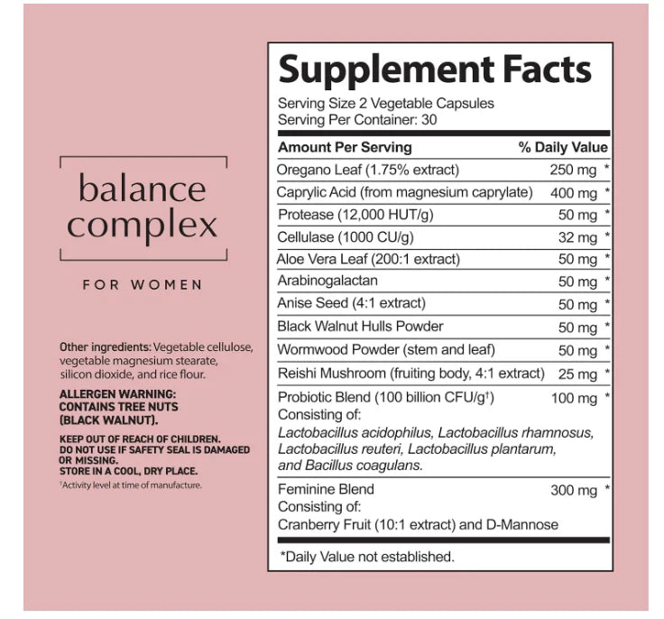 Vaginal Health Dietary Supplement, 60 Capsules S1382