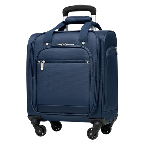 Underseat Carry On Luggage Softside Lightweight Spinner Suitcase V399