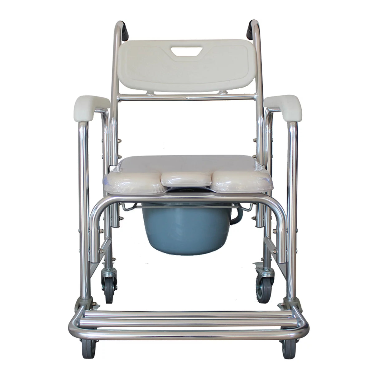 4 in 1 Rolling Shower Commode Chair with Braking Casters Q802881