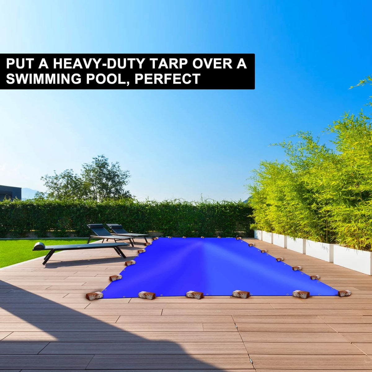 Blue 20x30 Heavy Duty Waterproof Tarpaulin with Metal Grommets D212
