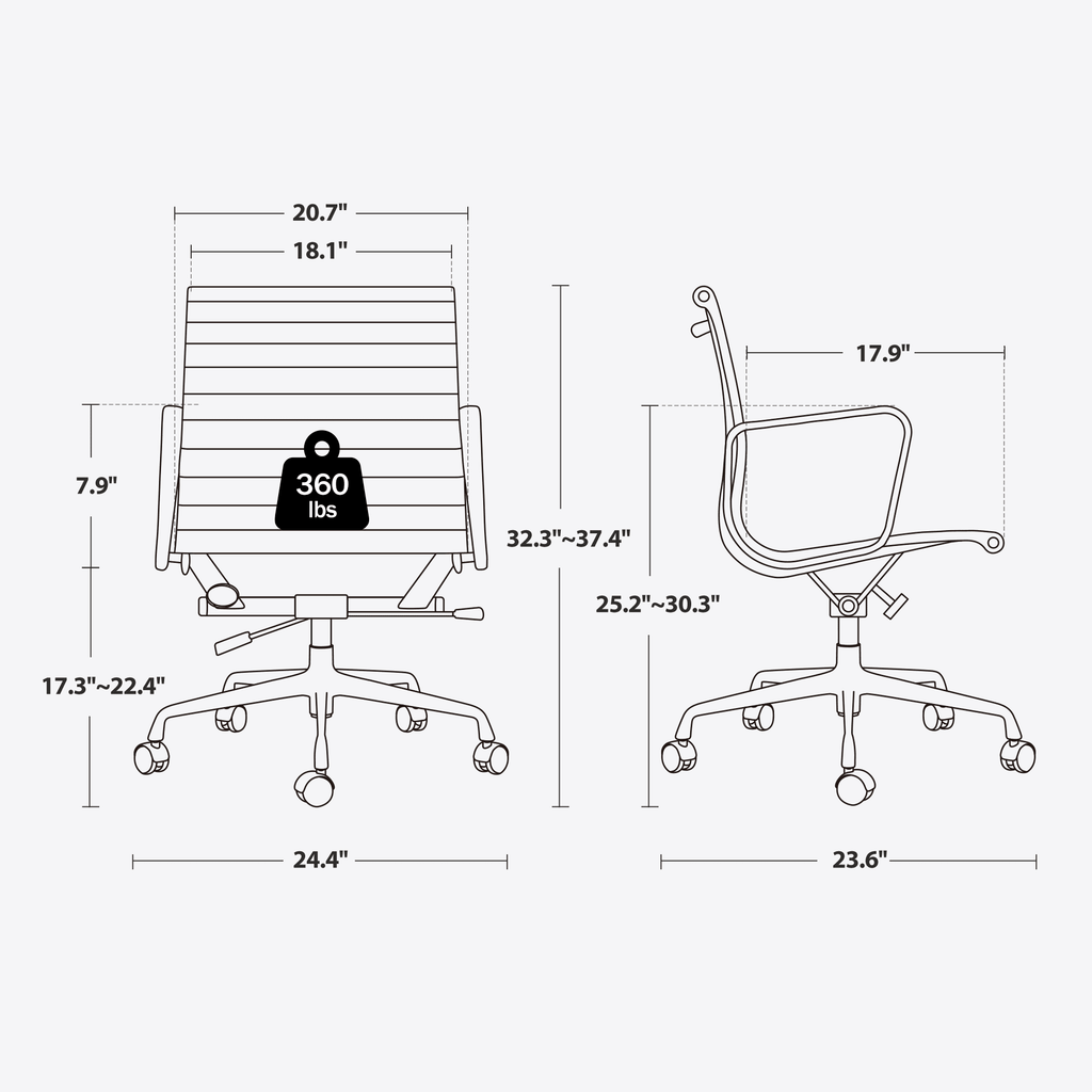 White Ergonomic Leather Office Chair I677
