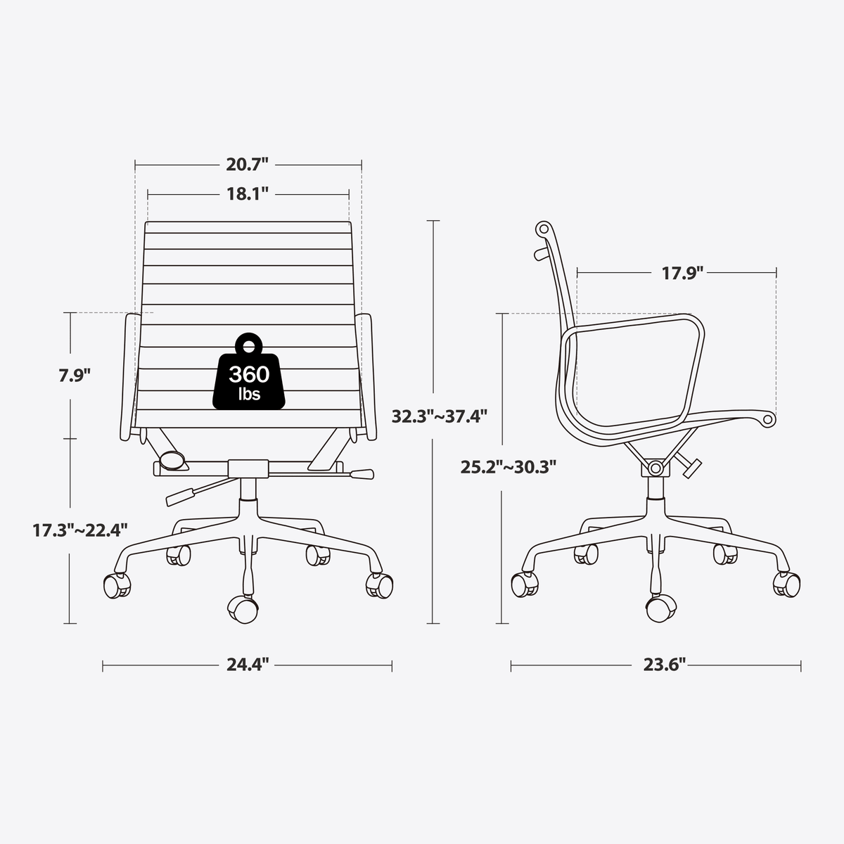 White Ergonomic Leather Office Chair I677