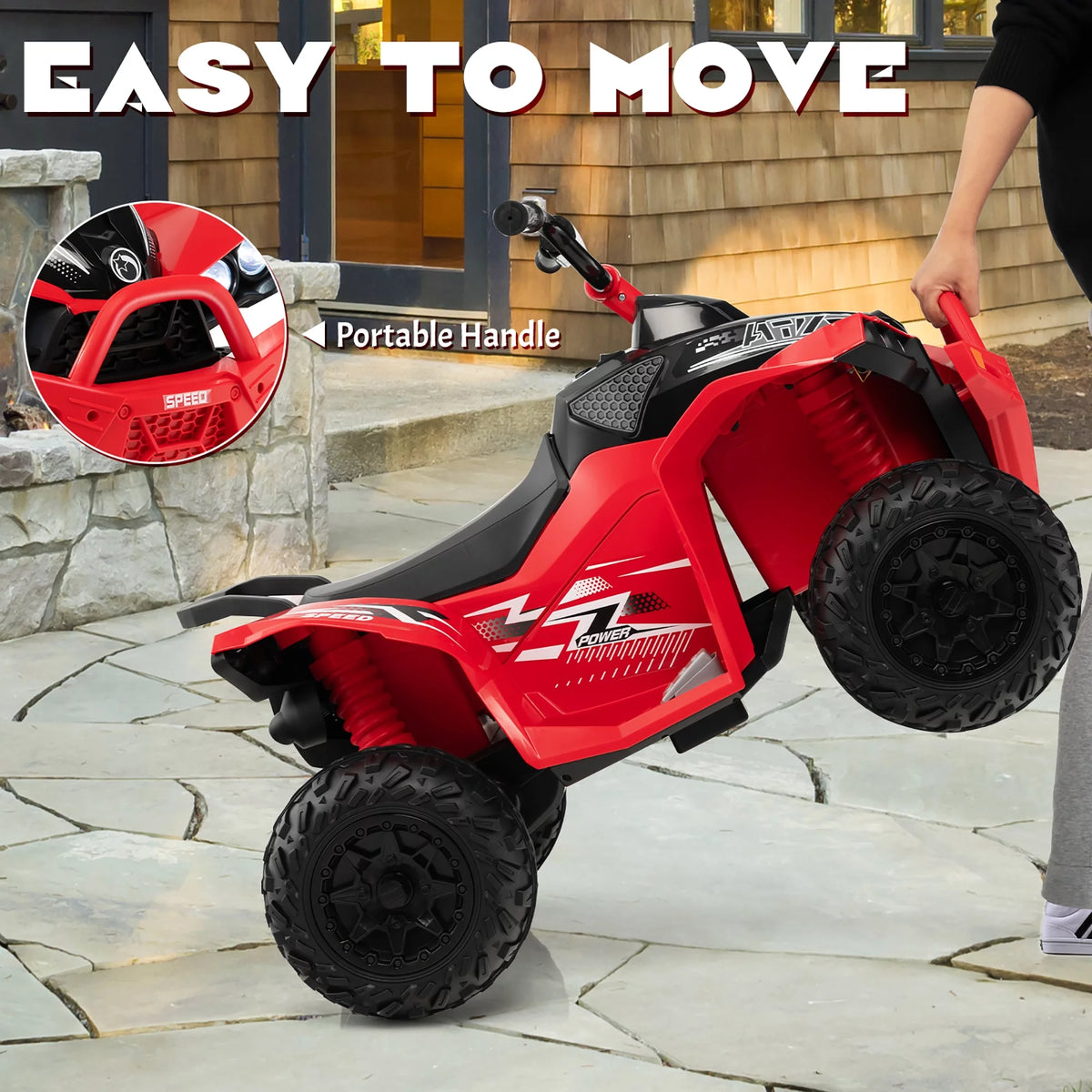 12V Battery Powered Kids Ride On ATV Red A99341