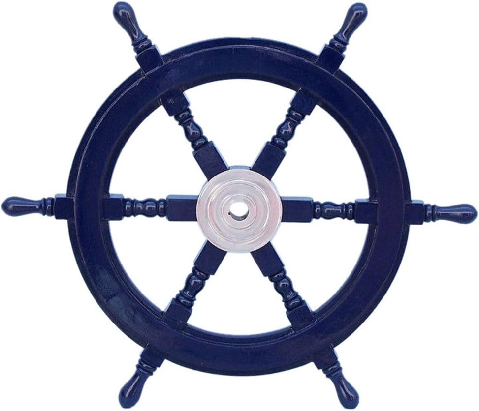 Decorative Wood and Brass Ship Wheel 24 Pack of 2 B72769