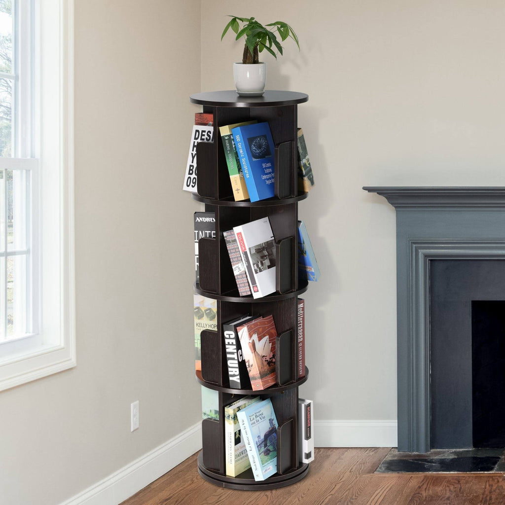 Dark Walnut Rotating Bookshelf W9859