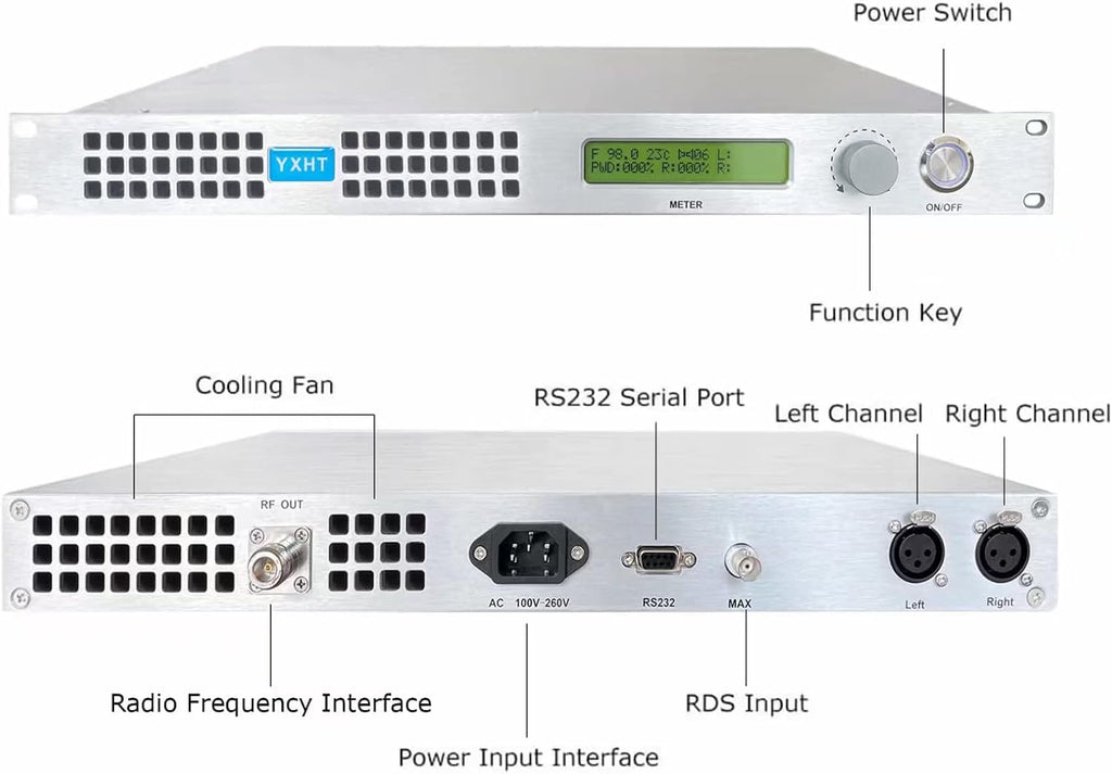 150W Long Range FM Broadcast Transmitter with Antenna Cable Z515770