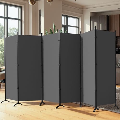 Black 6 Panel Folding Room Divider K3684