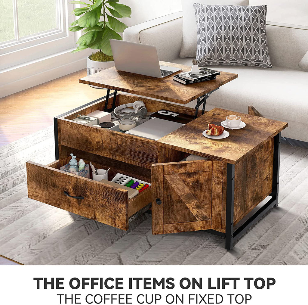 41.7" Lift Top Coffee Table with Storage Drawer Z98124
