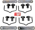 Replacement Hardware for Cargo Carriers, 4 Mounting Brackets, 8 Threaded Knobs, 4 Mounting Plates, 4 Clip Hooks Y62793