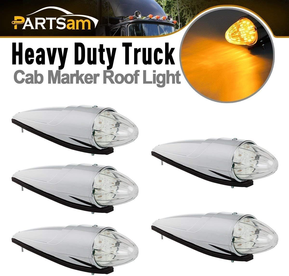 Amber Yellow 17 LED Cab Marker Lights Assembly X6322