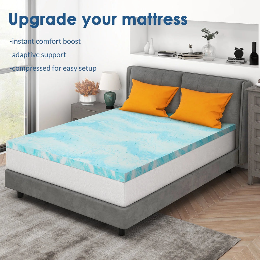 3 inch Gel Infused Memory Foam Twin Mattress Topper B9062