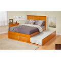 Twin Bed with Flat Panel Footboard and Trundle O4336