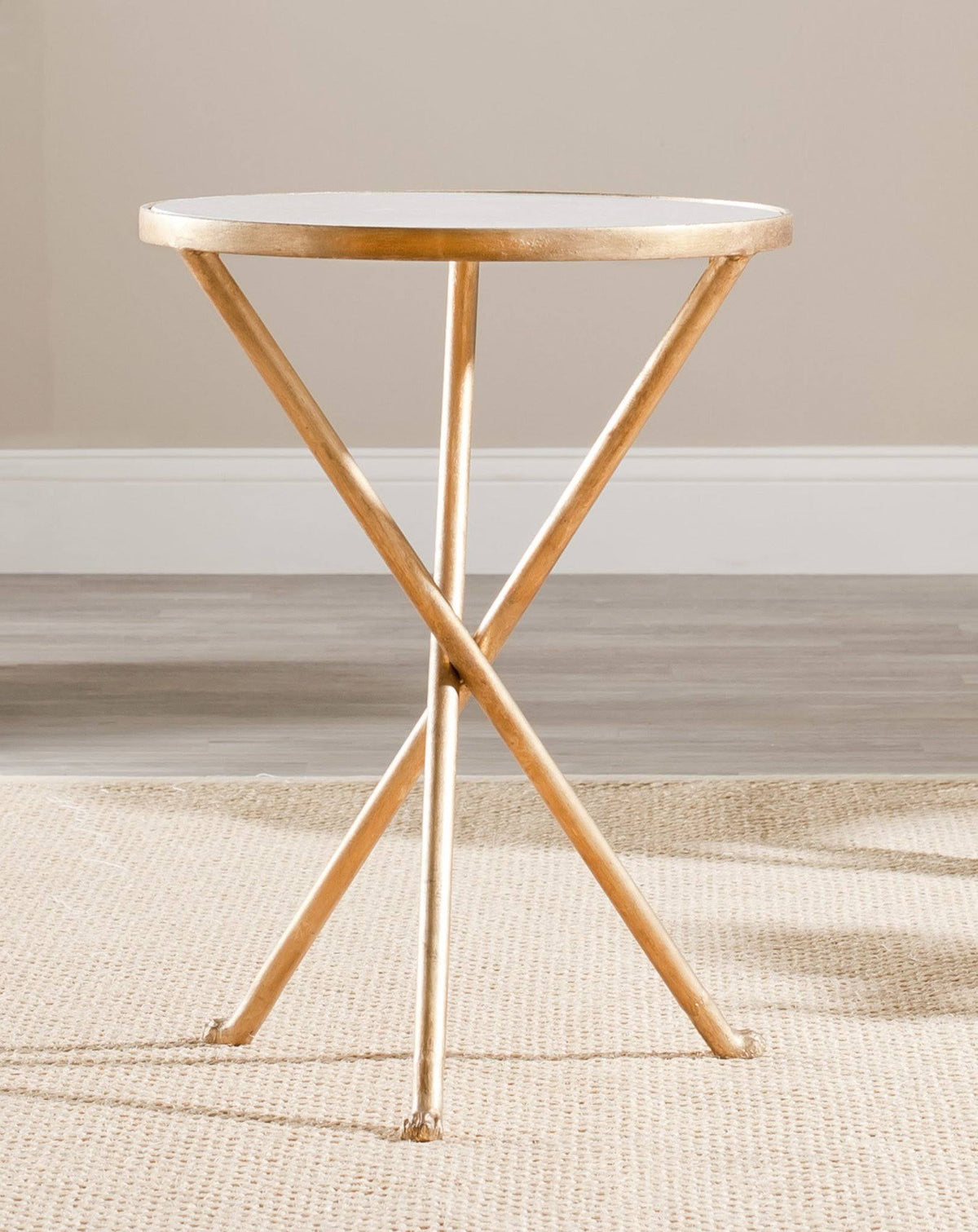 Gold White Accent Table F266