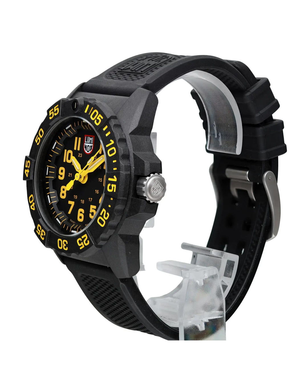 Carbon Black Dial Mens Quartz Divers Watch L452590