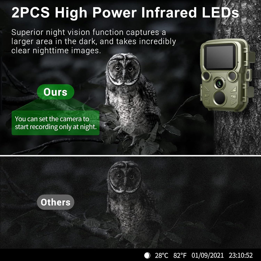 Mini Trail Camera 12MP 1080P with 65ft Night Vision IP66 Waterproof F8485