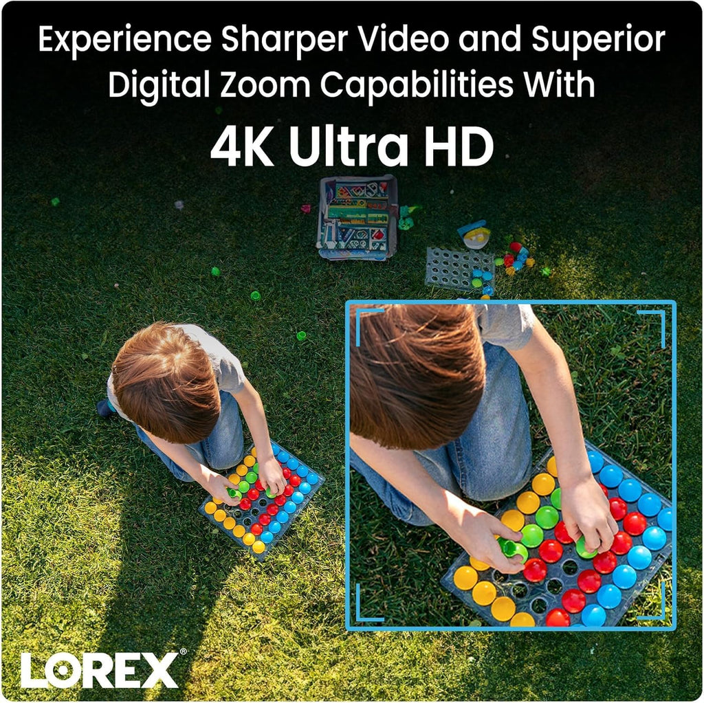 4K 12-Channel 2TB DVR with 2 4K WiFi 6 Indoor/Outdoor Cameras N621069