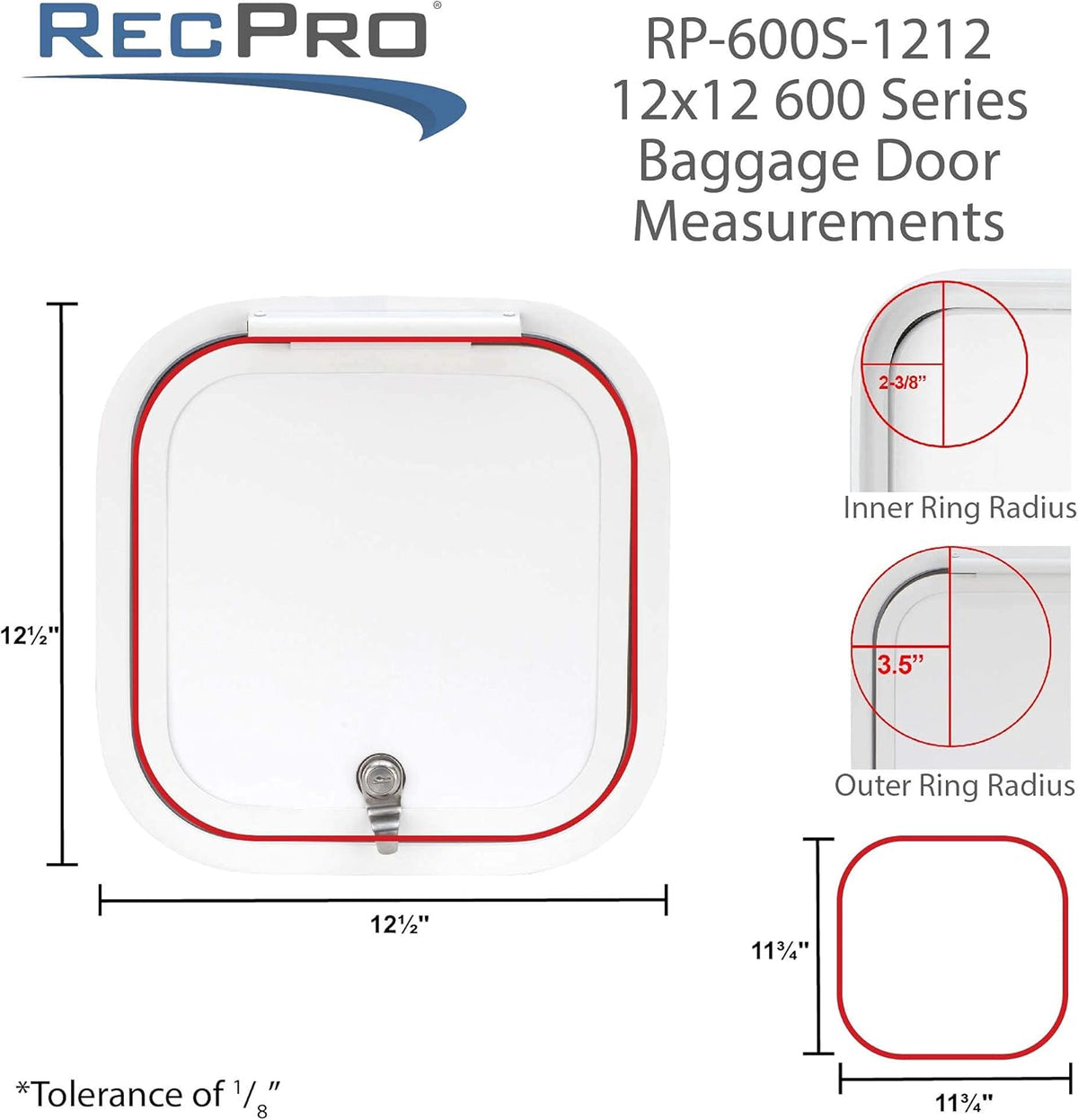 12 x 12 Baggage Door with Rounded Corners C219