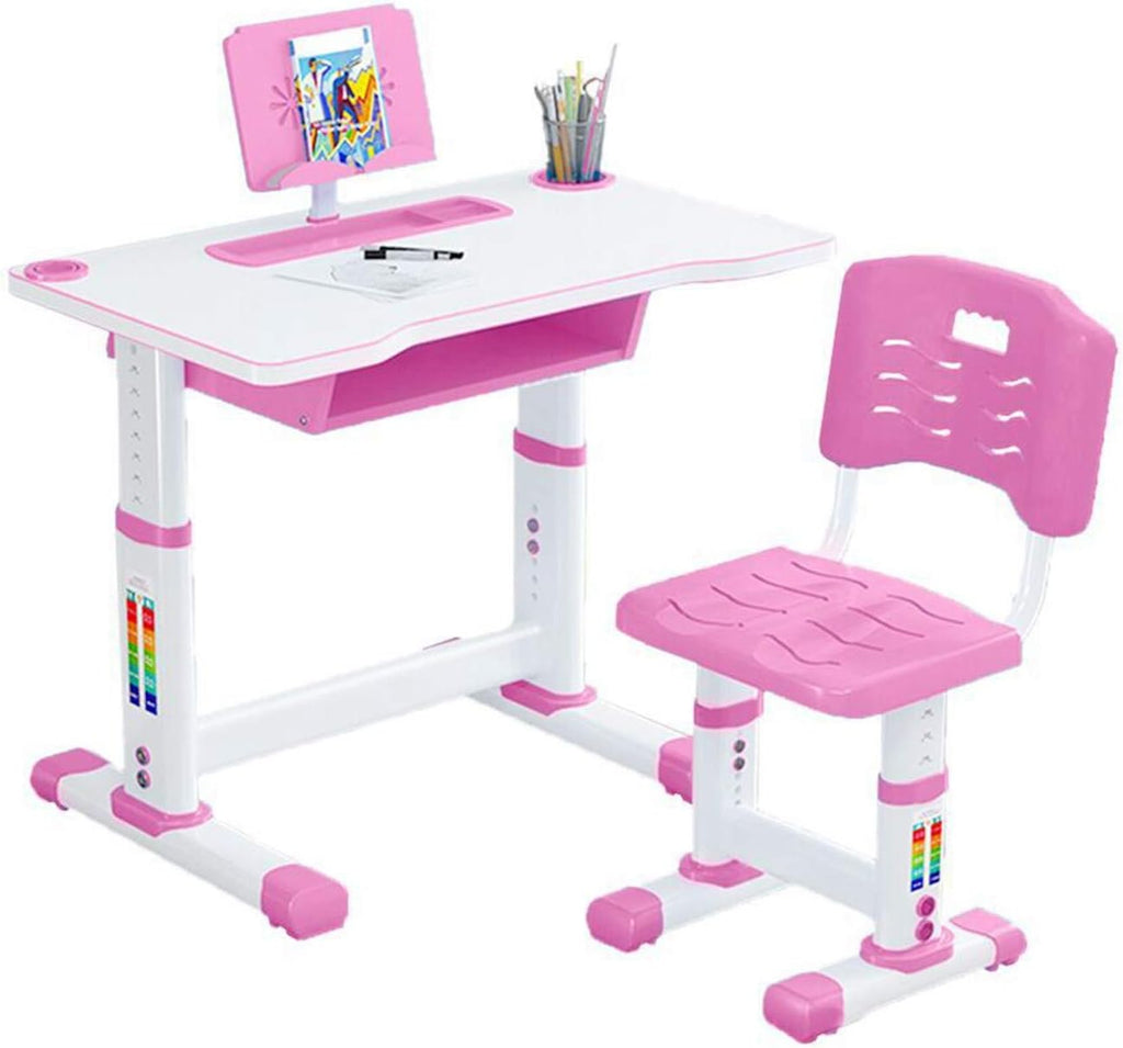 Adjustable Study Desk and Chair Set with Bookstand N128270