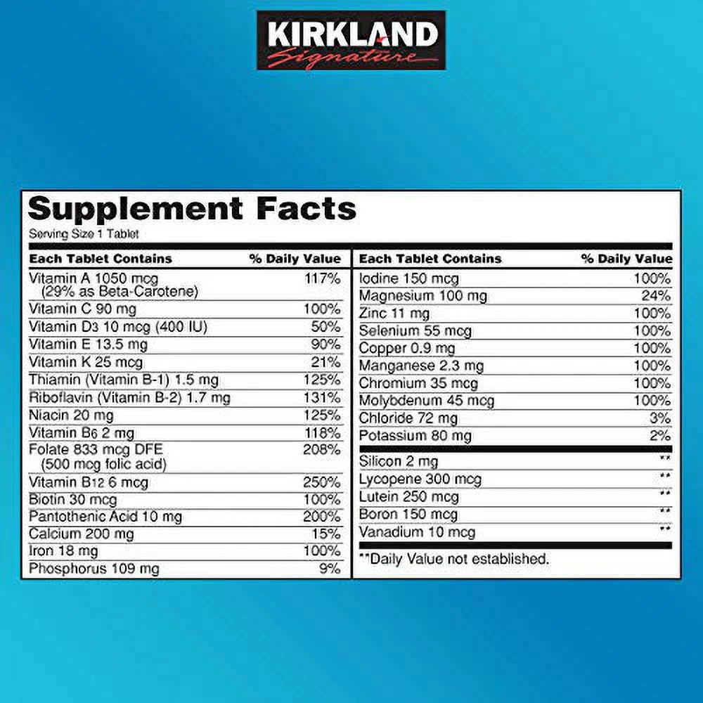 500-Count Daily Multi Vitamins & Minerals Tablets K458