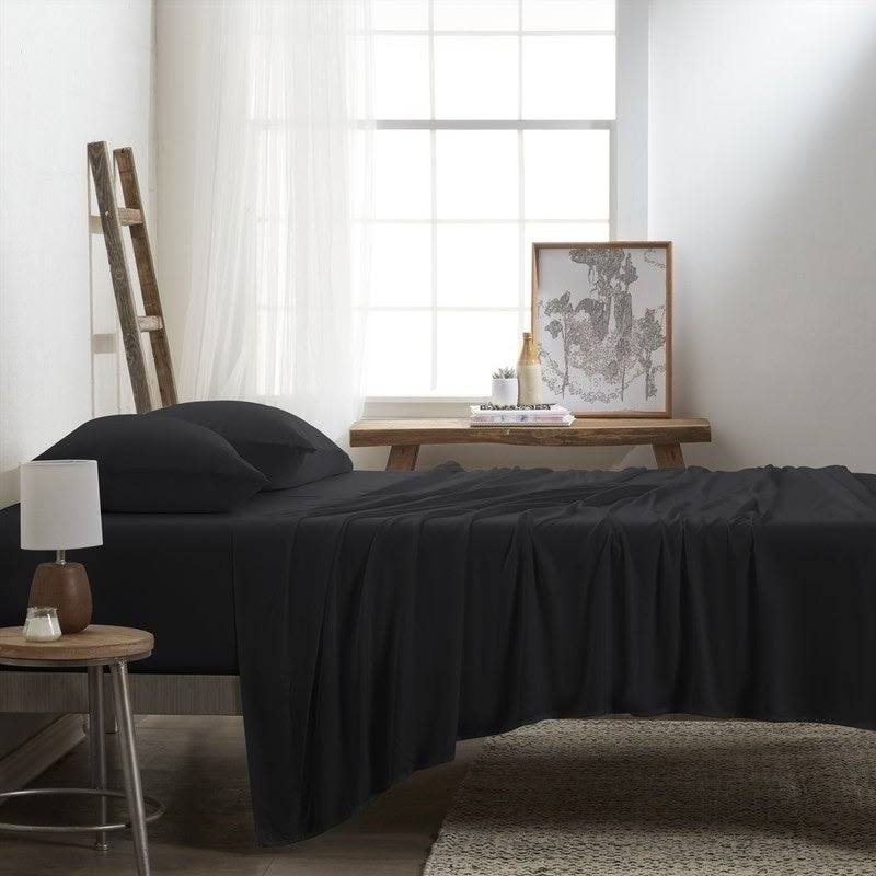 Rayon from Bamboo 4-Piece Bed Sheet Set Full Navy K788468