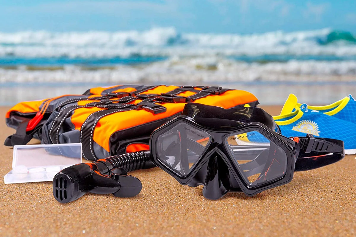 Semi-Dry Diving & Snorkel Set, Coral X106