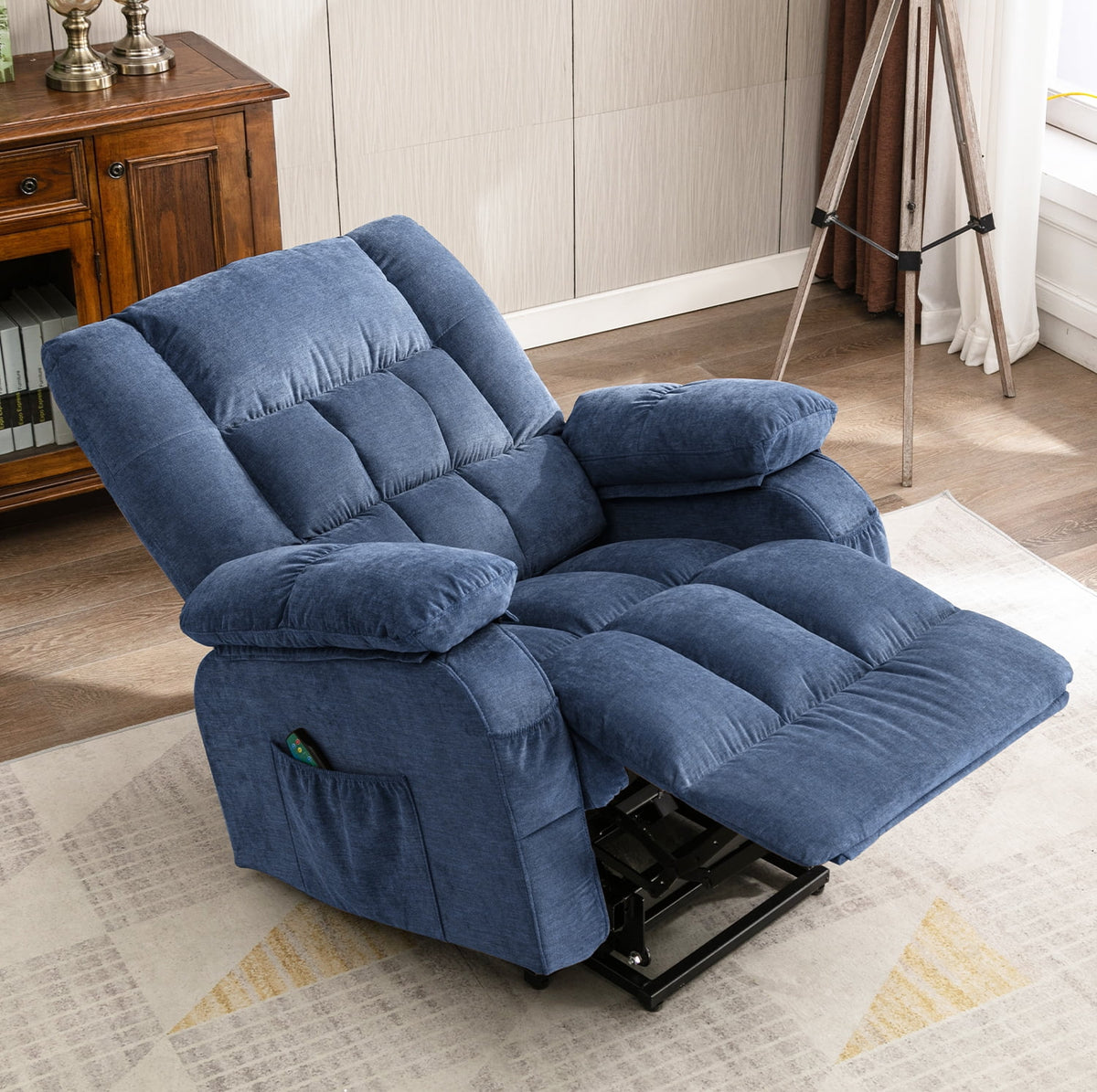 Brown Power Lift Recliner Chair with Heat and Massage L966