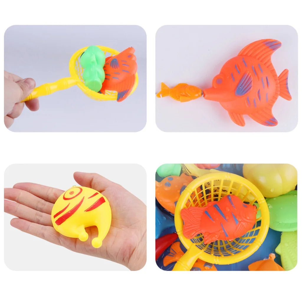 30/52 Pcs Magnetic Fishing Toys Plastic Fish Rod Set V377