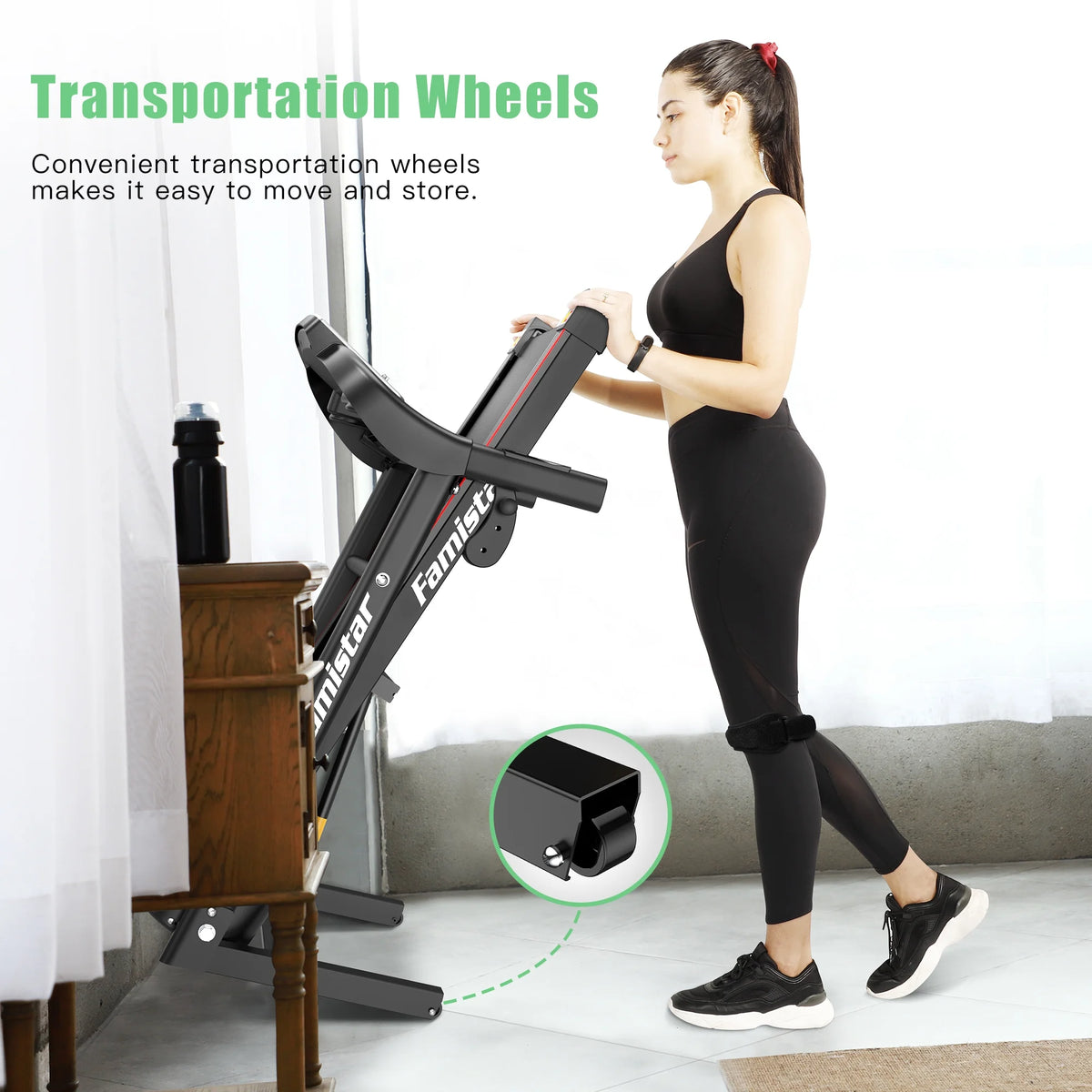 Folding Electric Treadmill with 2.5HP 3 Manual Incline E22360