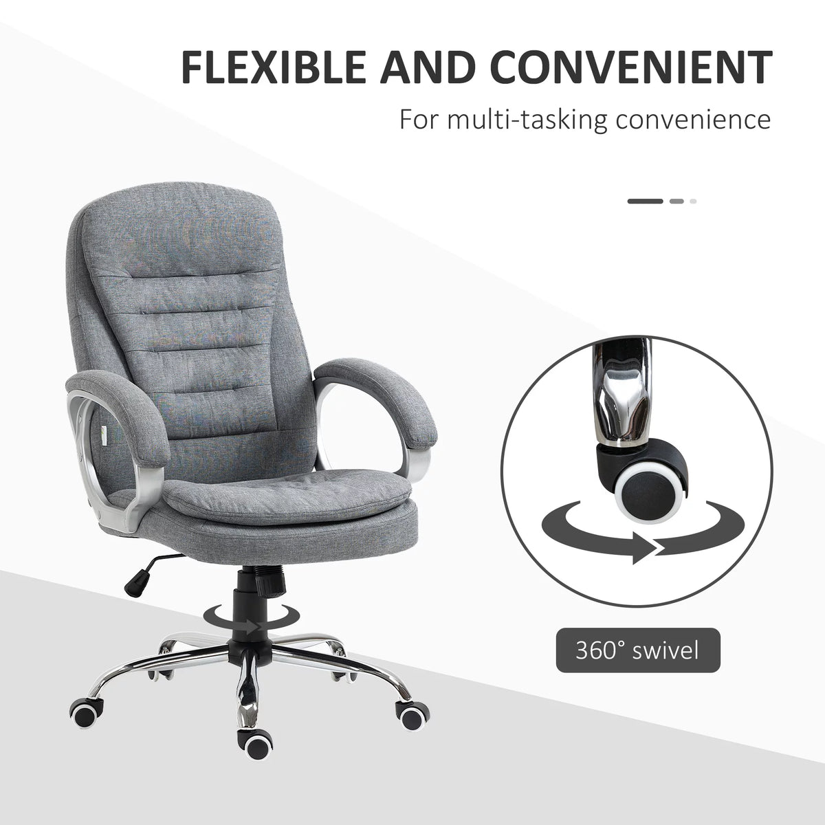 Grey Executive Chair with Adjustable Height A9329